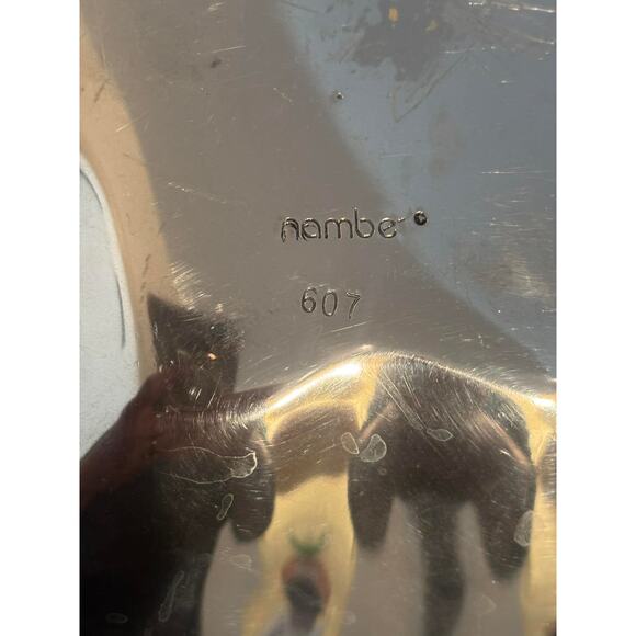 Nambe 607 Large 12” Blossom Bowl Mid Century Modern Alloy Petal Dish Sculptural - Picture 6 of 6